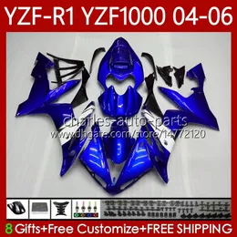 Motocykl nadwozie dla Yamaha YZF-R1 YZF R 1 1000 CC 2004-2006 Bodys 89NO.27 YZF1000 YZF R1 1000CC YZFR1 04 05 06 YZF-1000 2004 2005 2006 OEM Factory Blue Blue