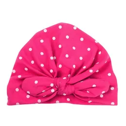 Akcesoria do włosów Bobory Sweet Dot Baby Girl Hat z łuk Candy Color Cap dla dziewczyn elastyczny niemowlę