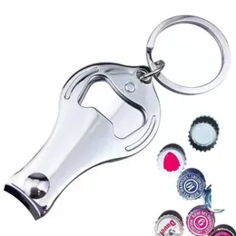 Lagerfunktionella nagelklippare sublimering Keychain Pocket Knife Rostfritt stål Fällbara handtåöppnare utomhus bärbar nyckel xu