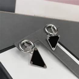 Simple Solid Triangle Earrings Round Letter Charms All Match Pendant Earrings for Women Everyday