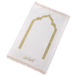 Islamic Muslim Prayer Mat Salat Islam Musallah Prayer Rug Tapis Carpet Tapete Banheiro Islamic Praying Mat With Tassel Decor 210301