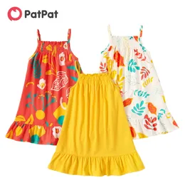 Ankomst 3pcs Toddler Girl Floral Dress för 3-6 Barn Ärmlös Bomull 210528