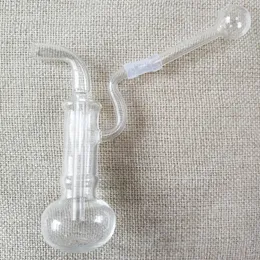 Mini Clear Smoking Glass Bowl Shisha Oljebrännare Percolater Bubbler Rör Hookah Ash Catchers för Bong Små Pot Vattenrör Recycler Dab Rig med 10mm Tillbehör