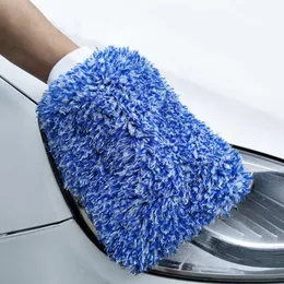 Luva de absorbância macia alta densidade limpeza de carro ultra macio fácil de secar automático detalhando microfibra loucura lavar luva