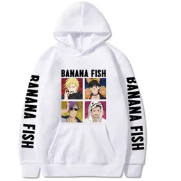 Banan Fish Hoodie Harajuku Streetwear Sweatshirt Hip Hop Uniex Cloths Y0804