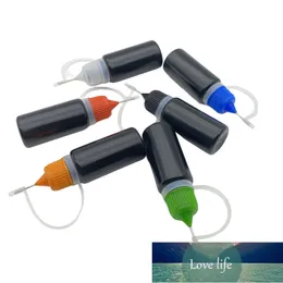 50pcs PE Black 10ml Squeeze Plastic Dropper Bottles With Metal Needle Caps Vial For Empty Liquid Container