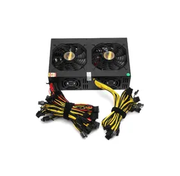 RTX3090 Miner Power Supply 3450W Dual Cooling Fan ATX PSU 3080TI/12GPU Cards