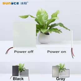 SUNICE Switchable Electric White/Black/ Gray opaque Adhesive PDLC smart Film Window Door Test Samples for rear projection screen 210317