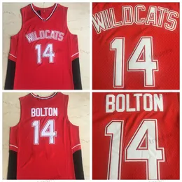Mens Zac Efron Troy Bolton 14 East High School Musical Wildcats Basketball Jerseys Red Ed Shirts S-XXL