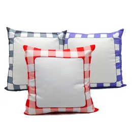 Lattice Heat Transfer Household Pillow Case Double Sided Sublimation Blank Sofa Decorative Pillowcase DIY Creative Gift