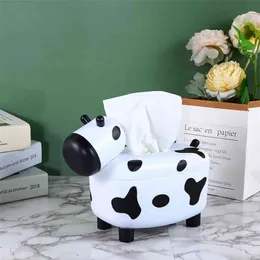Cute Dual Cel W kształcie łydki Tissue Box wykałaczka Kreatywny salon Dining Office Desktop Paper S 210818