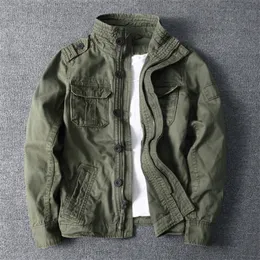 Jesień Zima Mężczyzna Camo Jacket Sportswear Gruby Khaki Mężczyźni Wojskowy Kamuflaż Płaszcz Mężczyzna Outdoor Work Cargo 220301