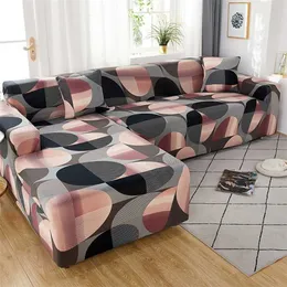 Elastyczna sofa Pokrywa do salonu Regulowane Sofy Geometryczne Sofy Obejmuje Obejmująca Salon Segmentowa Sofa Sofa SlipCover 211102