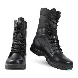 Men's Military Outdoor Combat Boots Breathable Desert Motorcycle Tactical Boots Imported Leather and Rubber sole