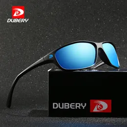 Солнцезащитные очки Dubery Square Polarized Men Brand Дизайн Вождение Открытый Спорт Негабаритные Солнцезащитные Очки Для Мужской E Зеркальный объектив UV400