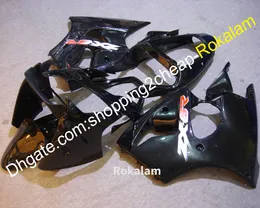 Motorcykel Passform för Kawasaki 00 01 02 Fairing ZX6R ZX 6R 2000 2001 2002 ZX-6R Gloss Black Aftermarket Fairings Kit (formsprutning)