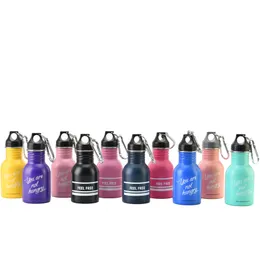 12oz Camping Water Bottles 304 Stainless Steel Vacuum Mug Solid Color With Bottle Opener Outdoor Sports Mountaineering Kettle Portable Cup 9 Colors