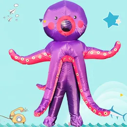 Maskottchenpuppenkostüm Oktopus Erwachsenes Kind Aufblasbares Kostüm Karneval Purim Halloween Geburtstagsgeschenk Party Fancy Disfraces Tier Rollenspiel