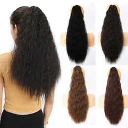 65cm 180gram Long Yaki Straight Large Syntetic Claw Ponytail Extension Clip på Pony Tail Hairstycke