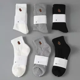 mens sock classic embroidered middle tube Japanese style cotton autumn and winter towel bottom women sports stockings