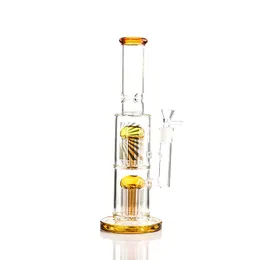 Radiant Narghilè Doppio 10 Arm Tree Perc Bong 13 pollici di altezza Robusta base Tubo dell'acqua con 14 mm di giunzione femmina Bong