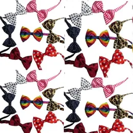 100pc/lot Dog Apparel polyester&silk butterfly pet cat puppy dog bow tie PE05