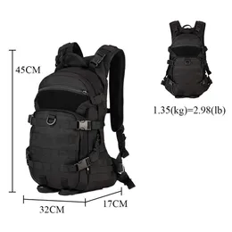 Sinersoft na zewnątrz torby sportowe wojskowe plecak trekking torba szkolna podróż 25l nylon kamuflaż camping turystyka polowanie Ly0062 y0721