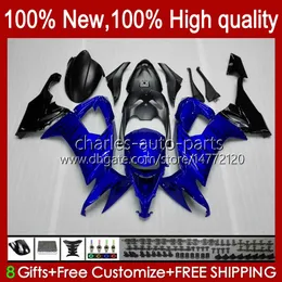 Motorcycle blue metal Bodywork For KAWASAKI NINJA ZX1000C ZX-10R ZX 10R 10 R 1000 CC 2008-2010 Body 56No.68 ZX10 1000CC ZX10R 08 09 10 ZX1000 2008 2009 2010 Fairing Kit