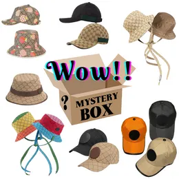 Fashion Designer Unisex Caps 1 Bucket Hat + 1 Baseball Cap Mix Men Womens Mystery Box Surprise Hats Lucky Set Random ACC