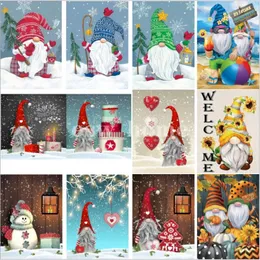 Happy Christmas Gnome Diamond Painting Kits Diy Full Square/Round Drill Art Cross Stitch Embroidery Home Decor Gift