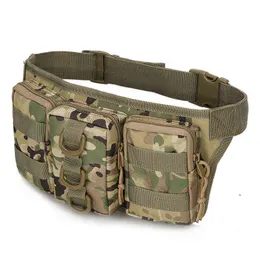 Waterproof Molle Military Men Tactical Waist Bag Outdoor Sports Hiking Hunting Riding Army Pouch Bags Climbing Belt Bag Y1227