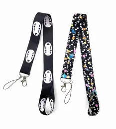 Anime No-Face Man Cartoon Lanyards Badge Holder Keychain ID Kort Pass Gym Mobil Badges Hållare Lanyard Key Holder för påsar Wallet Ryggsäck