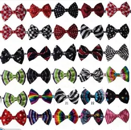 40pc/lot Dog Apparel polyester&silk butterfly pet dog cat puppy bow tie PE012