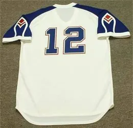 Benutzerdefiniertes 12 DUSTY BAKER Atlanta 1970er Throwback Baseball-Trikot