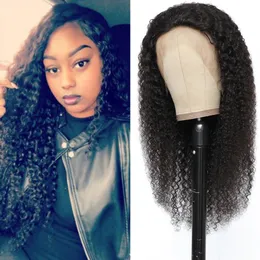 30 32 34 36 Polegadas Cabelo Humano Brasileiro Transparente Renda Frontal Peruca Liso Kinky Encaracolado Água Corporal Onda Profunda 4X4 e 13x4 Peruca com Fecho de Renda para Mulheres Negras