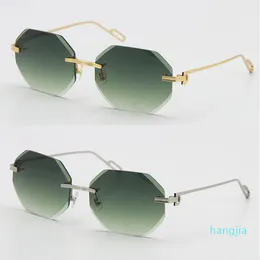 2021 fashion metal diamond cutting lenses luxury designer sunglasses protection 18K gold sunglasses for men and women