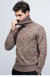 패션 디자이너 남자 니트 스웨터 영국 스타일 가을 겨울 남성용 터틀넥 풀오버 긴 소매 스웨터 쉬