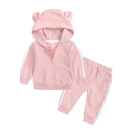 Ragazze per bambini vestiti da bambina set da bambino con cappuccio floreale pantaloni floreali tracce 2 peps abbigliamento per bambini