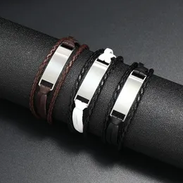 2021 New Style Hand-Woven Multi-layer Bracelets Combination Accessory Men's Leather Bracelet Fashion Man Jewelry Wholesale