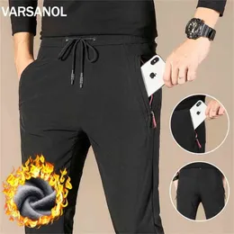 Varsanol jogger män casual sport sweatpants mode solid svart streetwear byxor leggings gym spår och fält 4xl 210715