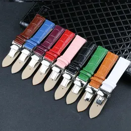 Cinturini per orologi in vera pelle fibbia a farfalla cinturino automatico R 20 22 mm accessori cinturino nero cinturini per cintura marrone di alta qualità