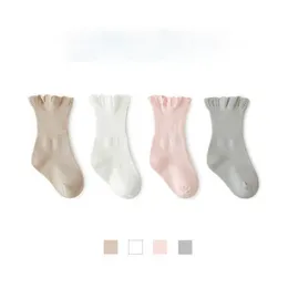 Sweet Baby Girls Cotton Socks 2021 Spring Autumn New Kids Lace Princess Socks Nyfödda Spädbarn Children Casual Ankle Sock C6881