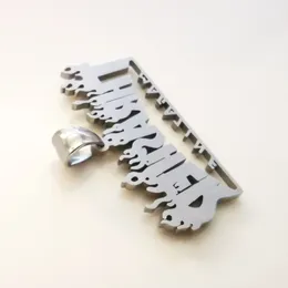 Herren-Anhänger Juggalo Edelstahl Icp Insane Clown Posse Twiztid Hallowicked Rare Charms Halskette Rolo-Kette 3 mm 24 Zoll209a