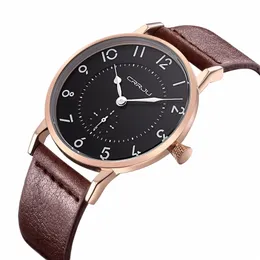 Luxury Brand Men Watches Ultra Thin Genuine Leather Clock Male Quartz Sport Watch Waterproof Casual Wristwatch relogio 210615