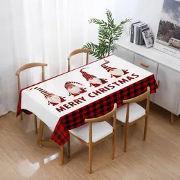 Table Cloth Christmas Red Green Plaid Tablecloth Santa Claus Runner For Dining Home Decor Year Xmas Tables Cover