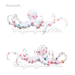 Personalized Music Festival Party Decorative Inflatable Octopus 2m Cute Animal Mascot Model White Air Blown Octopus Balloon For Concert Stage Decoration