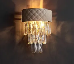 Modern Crystal Wall Lamps Hotell Aisle Bedroom Led Sconce E14 Bulb Loft Living Room Decoration Atmosphere Fixtures