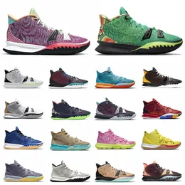 Kyries 7S Mens 농구화 Kyrie 5 Special-FX Pale Ivory Anime 힙합 Horus Brown Green Irving 7 트레이너 야외 스포츠 운동화 사운드파 워킹