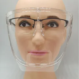 Transparent Direct Splash Protection Masks Protective Face Shield Reusable Clear Goggle Safety Anti-dimma Förhindra stänk Droppar Glasögon Frame Mask HY0089