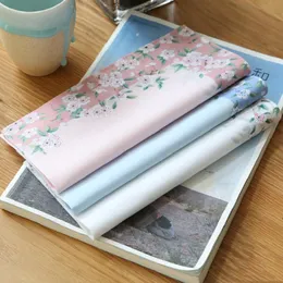 Printed Flower Handkerchief Woman Cotton Floral Handkerchiefs Wedding Gifts Cloth Napkins Colorful Ladies Pocket Towels 43*43cm LLD8523
